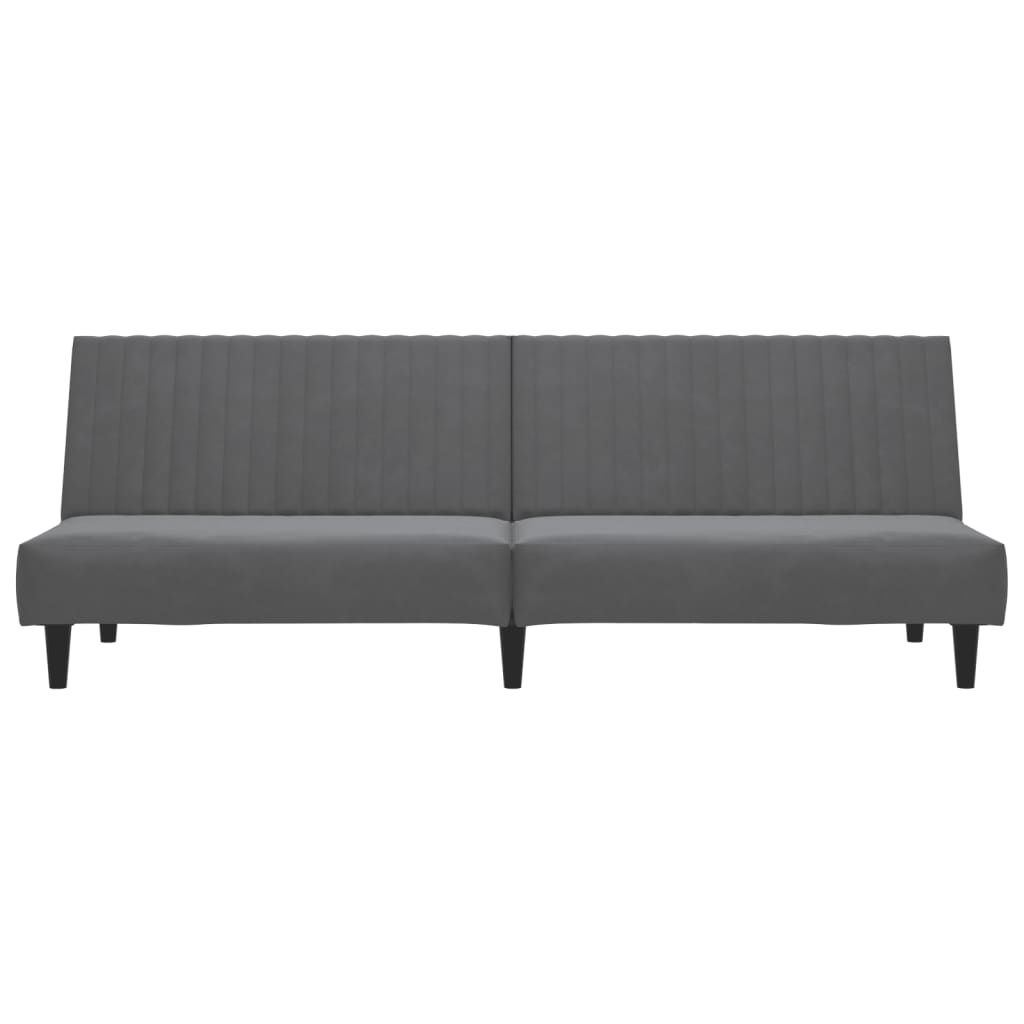 Divano Letto a 2 Posti-Sofa Letto 2 Posti-Daybed Grigio Scuro in Velluto 398909
