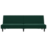 Divano Letto a 2 Posti-Sofa Letto 2 Posti-Daybed Verde Scuro in Velluto 651298