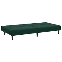 Divano Letto a 2 Posti-Sofa Letto 2 Posti-Daybed Verde Scuro in Velluto 651298