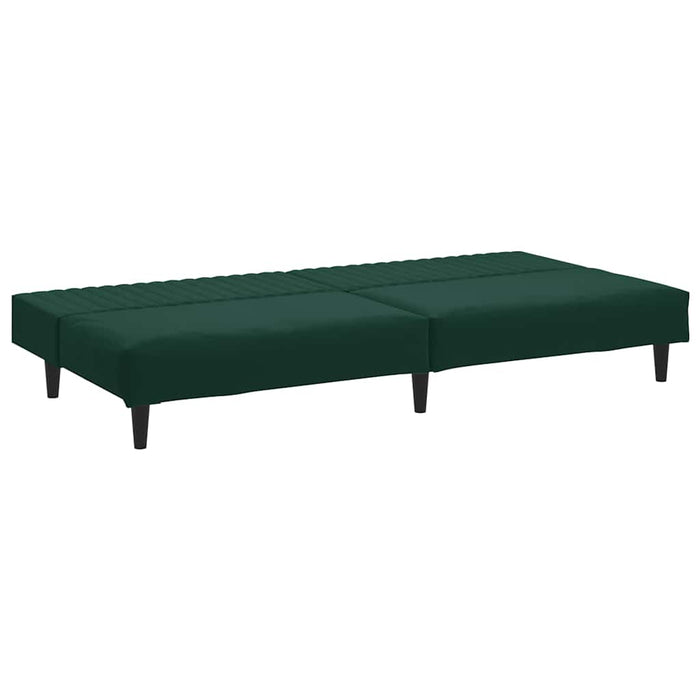 Divano Letto a 2 Posti-Sofa Letto 2 Posti-Daybed Verde Scuro in Velluto 651298