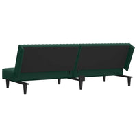 Divano Letto a 2 Posti-Sofa Letto 2 Posti-Daybed Verde Scuro in Velluto 651298
