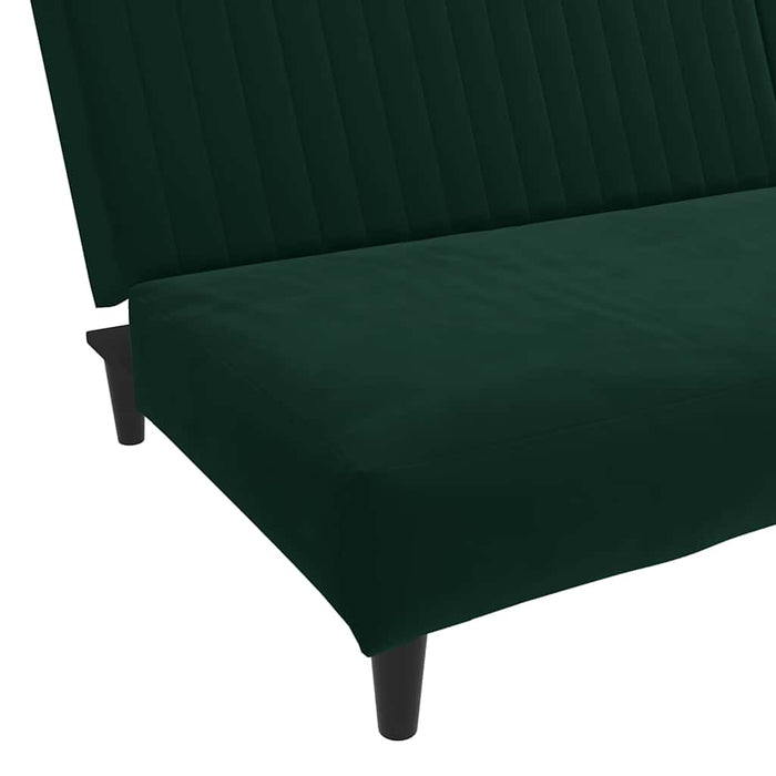Divano Letto a 2 Posti-Sofa Letto 2 Posti-Daybed Verde Scuro in Velluto 651298
