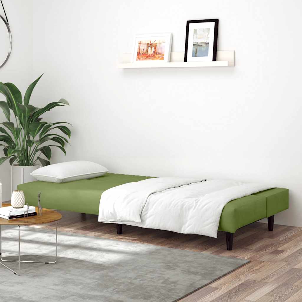 Divano Letto a 2 Posti-Sofa Letto 2 Posti-Daybed Verde Chiaro in Velluto 265602