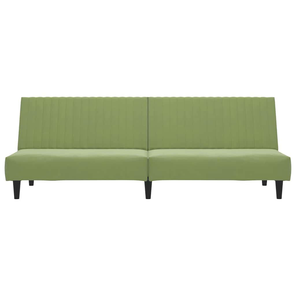 Divano Letto a 2 Posti-Sofa Letto 2 Posti-Daybed Verde Chiaro in Velluto 265602