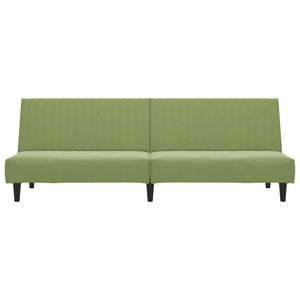 Divano Letto a 2 Posti-Sofa Letto 2 Posti-Daybed Verde Chiaro in Velluto 265602