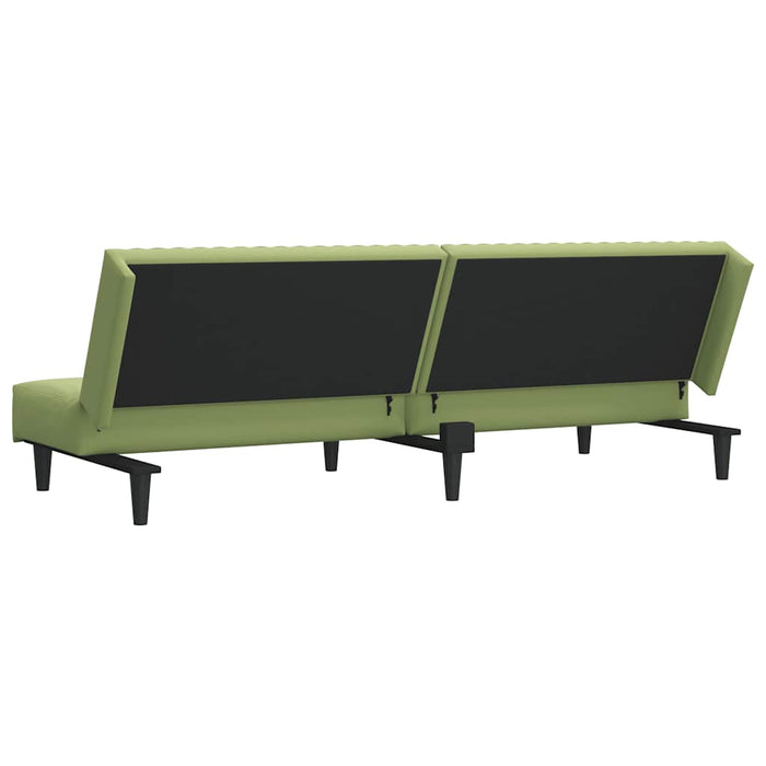 Divano Letto a 2 Posti-Sofa Letto 2 Posti-Daybed Verde Chiaro in Velluto 265602