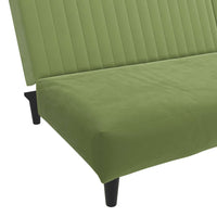 Divano Letto a 2 Posti-Sofa Letto 2 Posti-Daybed Verde Chiaro in Velluto 265602
