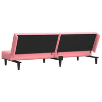 Divano Letto a 2 Posti Rosa in Velluto 375930