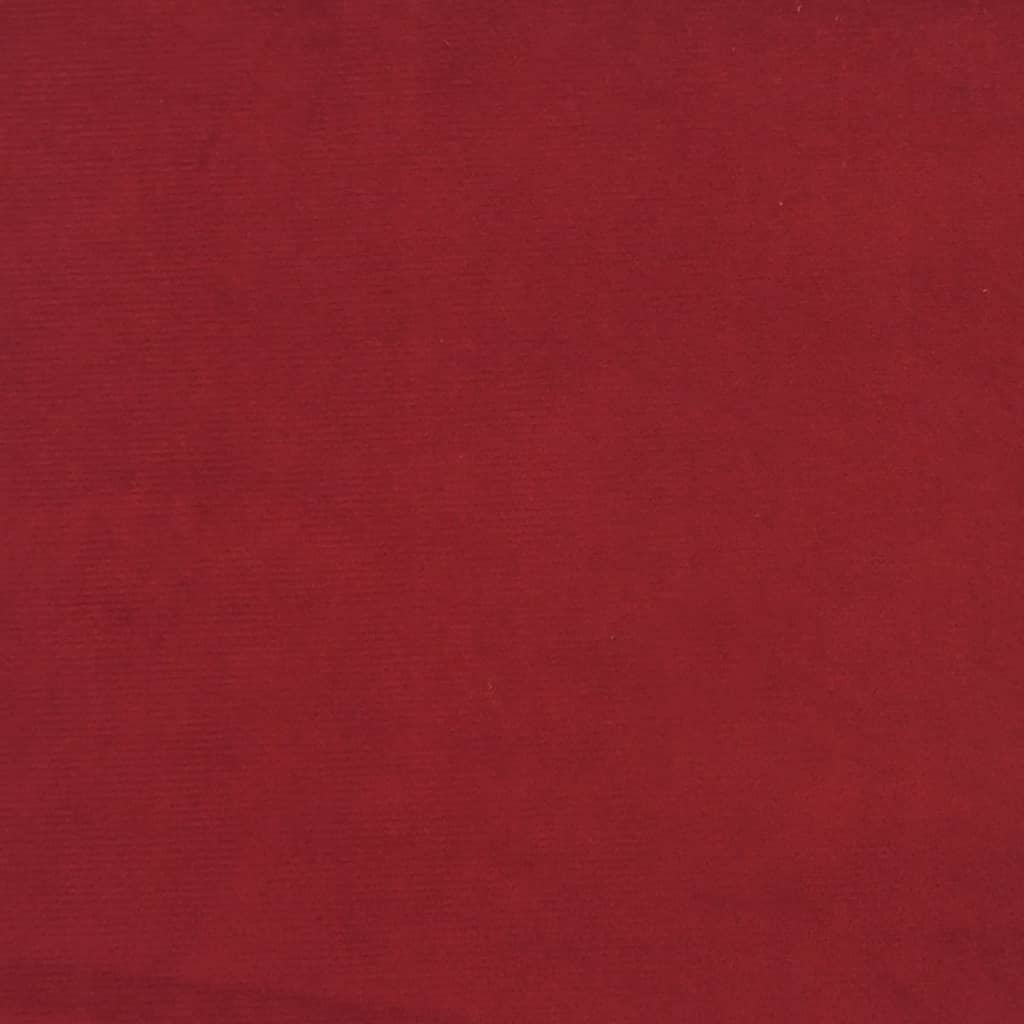 Divano Letto a 2 Posti Rosso Vino in Velluto 375931