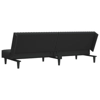 Divano Letto a 2 Posti-Sofa Letto 2 Posti-Daybed Nero in Velluto 321978