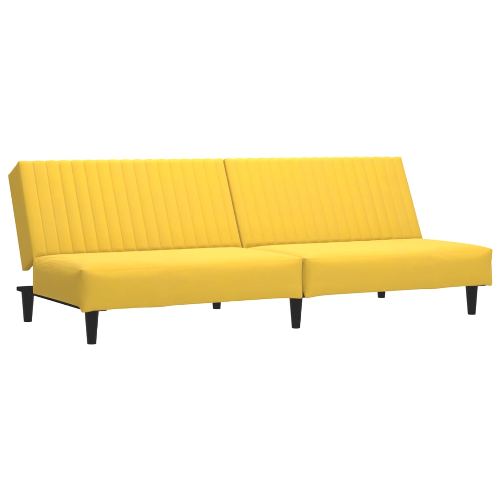 Divano Letto a 2 Posti Giallo in Vellutocod mxl 87902