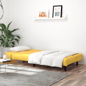 Divano Letto a 2 Posti Giallo in Vellutocod mxl 87902