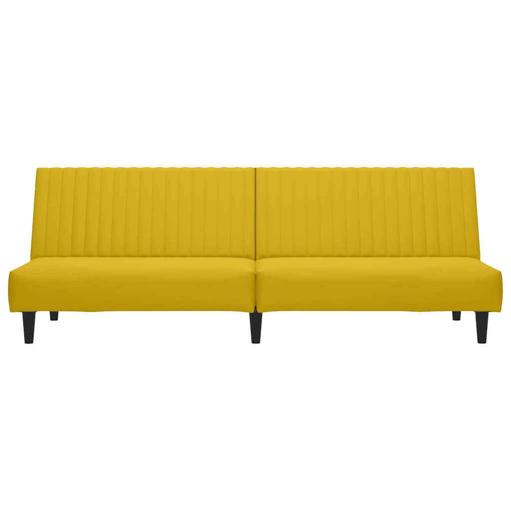 Divano Letto a 2 Posti-Sofa Letto 2 Posti-Daybed Giallo in Velluto 261409