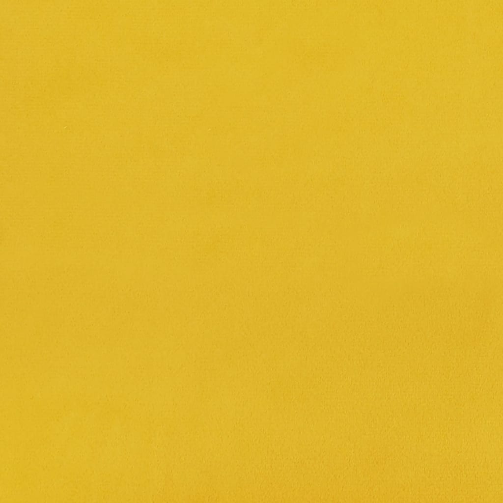 Divano Letto a 2 Posti Giallo in Velluto 375933