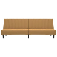 Divano Letto a 2 Posti Marrone in Velluto 375934