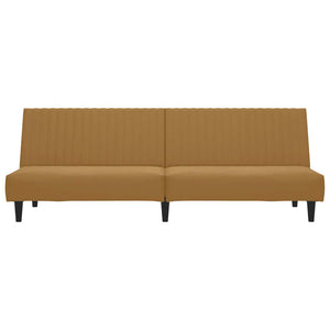 Divano Letto a 2 Posti-Sofa Letto 2 Posti-Daybed Marrone in Velluto 579608