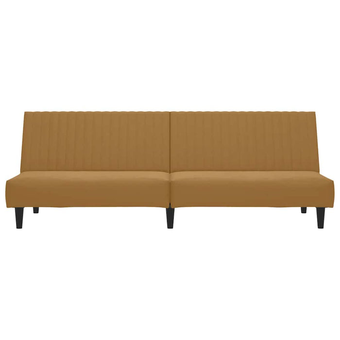 Divano Letto a 2 Posti-Sofa Letto 2 Posti-Daybed Marrone in Velluto 579608