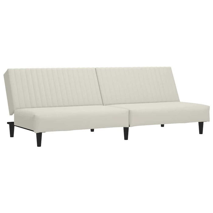 Divano Letto a 2 Posti-Sofa Letto 2 Posti-Daybed Crema in Velluto 265047