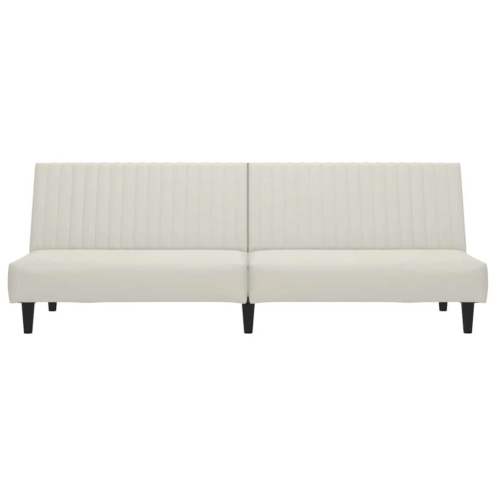 Divano Letto a 2 Posti-Sofa Letto 2 Posti-Daybed Crema in Velluto 265047