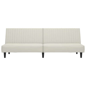 Divano Letto a 2 Posti-Sofa Letto 2 Posti-Daybed Crema in Velluto 265047