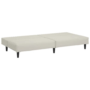 Divano Letto a 2 Posti-Sofa Letto 2 Posti-Daybed Crema in Velluto 265047