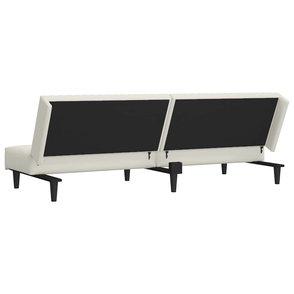 Divano Letto a 2 Posti-Sofa Letto 2 Posti-Daybed Crema in Velluto 265047