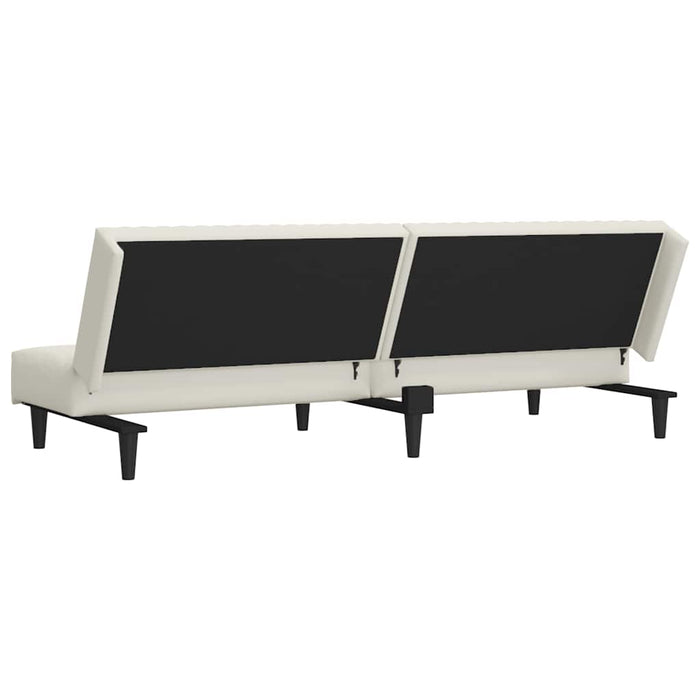 Divano Letto a 2 Posti-Sofa Letto 2 Posti-Daybed Crema in Velluto 265047