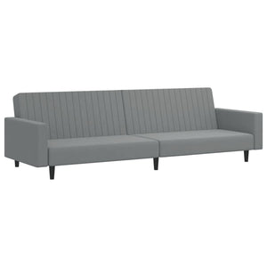 Divano Letto a 2 Posti-Sofa Letto 2 Posti-Daybed Grigio Chiaro in Velluto 866081