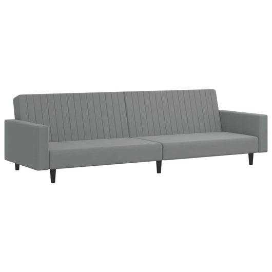 Divano Letto a 2 Posti-Sofa Letto 2 Posti-Daybed Grigio Chiaro in Velluto 866081
