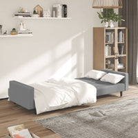 Divano Letto a 2 Posti-Sofa Letto 2 Posti-Daybed Grigio Chiaro in Velluto 866081