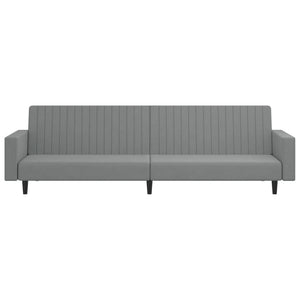 Divano Letto a 2 Posti-Sofa Letto 2 Posti-Daybed Grigio Chiaro in Velluto 866081