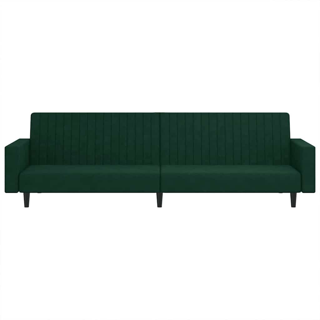 Divano Letto a 2 Posti-Sofa Letto 2 Posti-Daybed Verde Scuro in Velluto 828282