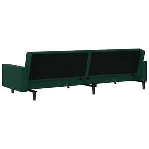 Divano Letto a 2 Posti-Sofa Letto 2 Posti-Daybed Verde Scuro in Velluto 828282