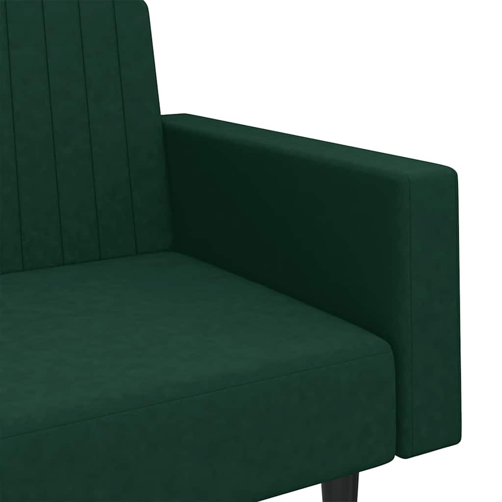 Divano Letto a 2 Posti-Sofa Letto 2 Posti-Daybed Verde Scuro in Velluto 828282