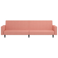 Divano Letto a 2 Posti Rosa in Velluto 375941