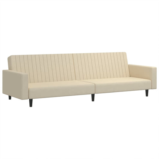 Divano Letto a 2 Posti-Sofa Letto 2 Posti-Daybed Crema in Velluto 206613