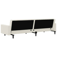 Divano Letto a 2 Posti-Sofa Letto 2 Posti-Daybed Crema in Velluto 206613