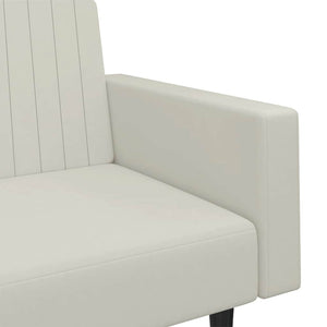 Divano Letto a 2 Posti-Sofa Letto 2 Posti-Daybed Crema in Velluto 206613