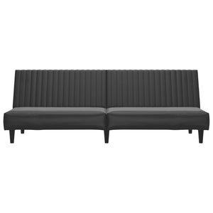 Divano Letto a 2 Posti-Sofa Letto 2 Posti-Daybed Nero in Similpelle