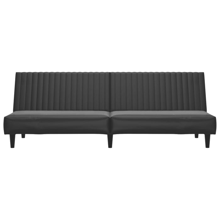 Divano Letto a 2 Posti-Sofa Letto 2 Posti-Daybed Nero in Similpelle