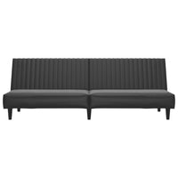Divano Letto a 2 Posti Nero in Similpelle 375947