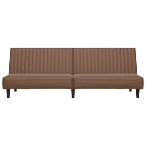 Divano Letto a 2 Posti-Sofa Letto 2 Posti-Daybed Marrone in Similpelle