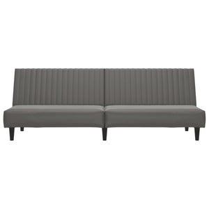 Divano Letto a 2 Posti Grigio in Similpelle