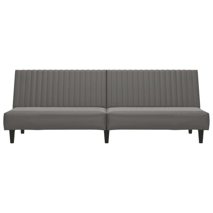 Divano Letto a 2 Posti Grigio in Similpelle