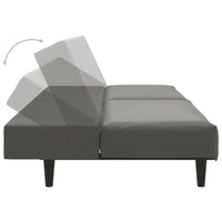 Divano Letto a 2 Posti-Sofa Letto 2 Posti-Daybed Grigio in Similpelle 666056