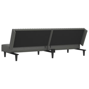 Divano Letto a 2 Posti-Sofa Letto 2 Posti-Daybed Grigio in Similpelle 666056