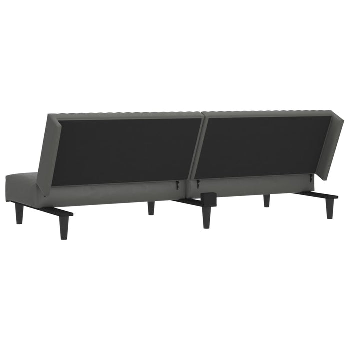 Divano Letto a 2 Posti-Sofa Letto 2 Posti-Daybed Grigio in Similpelle 666056
