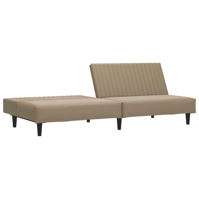 Divano Letto a 2 Posti Cappuccino in Similpelle 375950