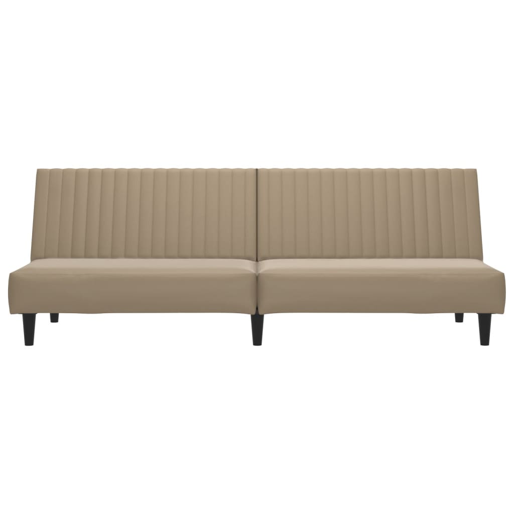 Divano Letto a 2 Posti Cappuccino in Similpelle 375950