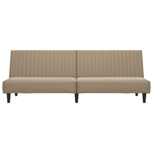 Divano Letto a 2 Posti Cappuccino in Similpelle 375950